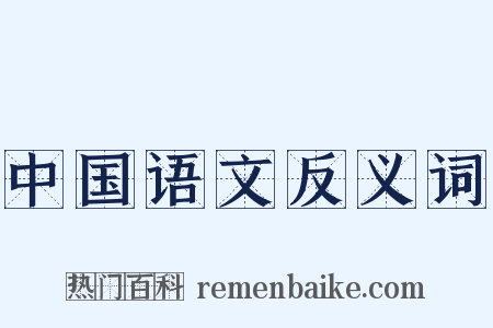 中国语文反义词是什么意思的图片
